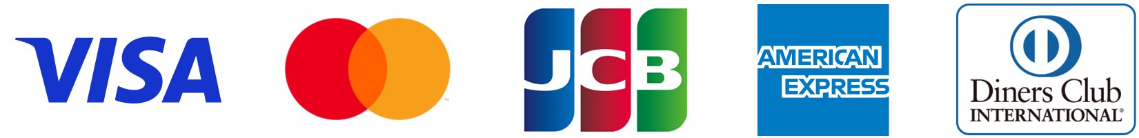 VISA Mastercard JCB Diners Club American Express